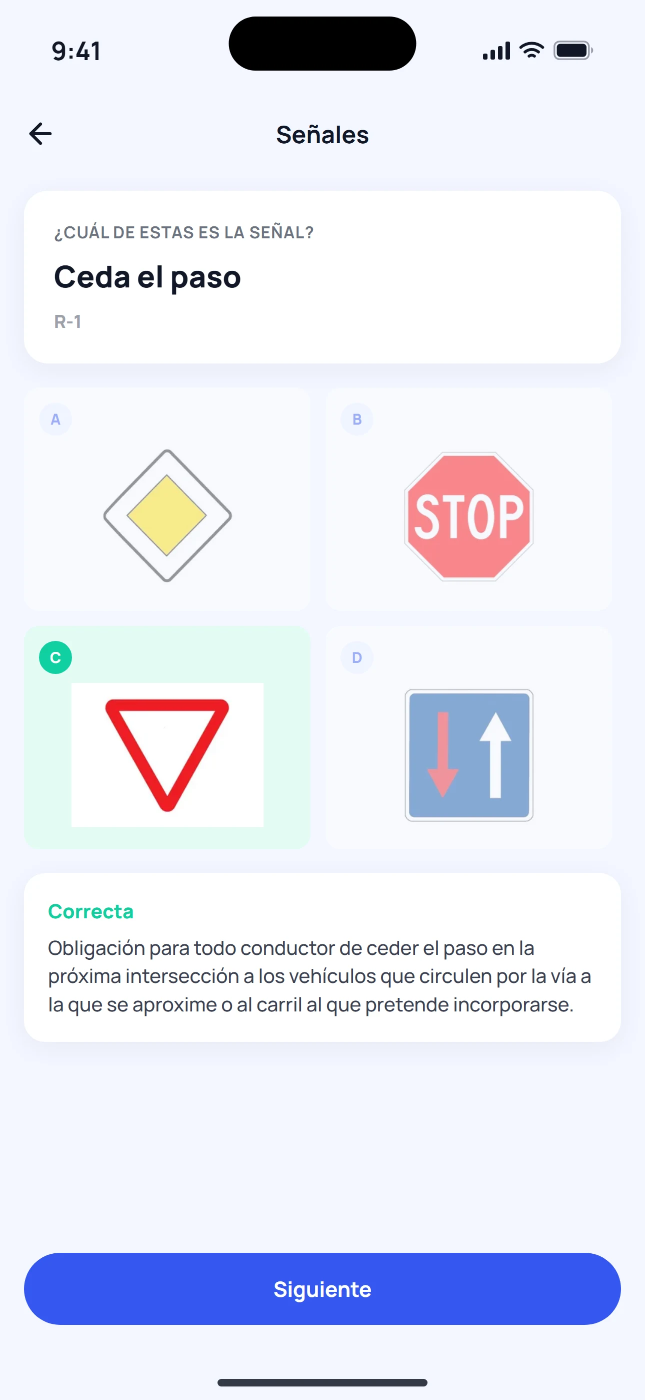 Pregunta de señales del catálogo en la app Vroom