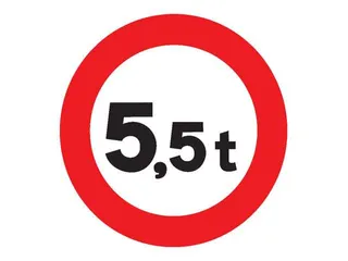 R-201. Limitación de masa: prohibido a los que superen la cifra en toneladas.