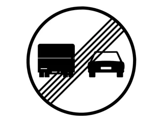 R-503. Fin de la prohibición de adelantar para camiones.